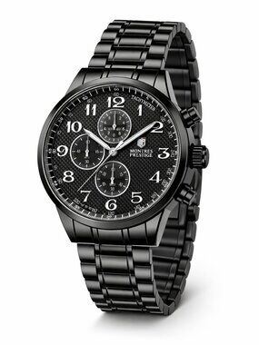 Montres Prestige Men's Watch - 44mm, Black (MPW-0322)